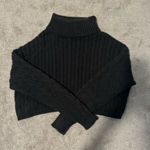 Altar'd State Black Cable Knit Sweater